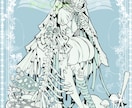 退廃的な雰囲気の一枚絵イラストを描きます アナログでのペン画＋デジタル着彩で描きます。 イメージ2