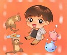 アニメキャラから似顔絵　描きます イメージが湧かないものも寄り添って一つのイラストにします！ イメージ5
