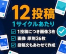 X画像投稿を週3回自動運用します 画像3枚と投稿文をAIが作成し週3回まとめて自動投稿 イメージ2