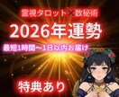 霊視タロットで読む⭐️2026年の運勢占います 霊視タロットと数秘で未来を先読み イメージ1