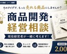 商品開発・経営相談承りますます アイデアから販売戦略まで提案します イメージ1