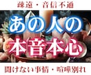 あの人の気になる本音・本心をお伝えします 疎遠や音信不通、近くにいるけど聞けない本音を炙り出す！ イメージ1