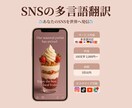 SNS投稿を英語・多言語に自然に翻訳します Instagram、カフェ紹介、メニュー翻訳などの実績あり イメージ1