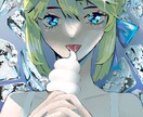 厚塗り風のキャライラスト作成します ／アイコンや動画のサムネ、挿絵などの一枚絵として使える イメージ5
