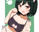 二次元好きさん必見！アニメ塗りの女キャラを描きます SNSのアイコンに使えるようなイラストを描きます！ イメージ4