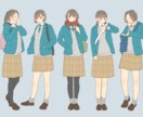 女の子のバストアップのイラスト描きます 可愛い女の子なら任せてください イメージ5