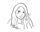 SNSアイコンに◎シンプル線画の似顔絵描きます やさしい線画であなただけの似顔絵を制作します イメージ3