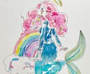 水彩絵の具でふんわり可愛いイラスト描きます 透明水彩ならではの柔らかい雰囲気を演出します！ イメージ5
