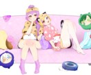 かわいいお顔のイラストアイコンを提供します 彩度高めのキラキラ顔面を描きます。 イメージ4