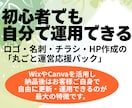 ロゴ・名刺・チラシ・HP作成丸ごとパック販売します 初心者でも自分で修正～運用ができます！ イメージ1