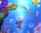 ふんわりとした透明感のあるイラストを描きます アイコン・サムネイル・ヘッダー用に！ イメージ4