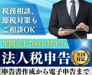 税理士が年間売上700万以下の法人税申告を行います 申告書作成から提出、今後の節税対策・税務相談も込みです！ イメージ1