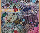 ミニ色紙サイズの絵画を作成します 世界に１つだけ！独創的でカワイイ、特別な作品です！ イメージ2