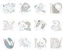 お子様のお写真を元にLINEスタンプを作成します ご希望のお写真にてイラストでLINEスタンプを作ります☆ イメージ1