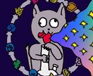 ゆるふわダークなイラストつくります インフルエンサー様のアイコン作成実績有！下ネタ病み垢薬漬 イメージ7