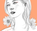 リアルな似顔絵と植物でお洒落なアイコンを描きます SNSのアイコン、ブログ、名刺などにどうぞ イメージ2