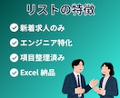 エンジニアの新着求人リストを納品します 新着求人のみ｜エンジニア特化｜人材向け イメージ2