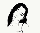 SNS（インスタなど）の似顔絵アイコン描きます シンプルでオシャレな自分だけの似顔絵風アイコン！ イメージ1