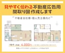 見やすく伝わる間取り図を丁寧に作成いたします チラシ・資料に使いやすいシンプルな間取り図を作成いたします イメージ1