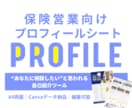 65件実績あり！保険営業プロフィールシート作ります 見込み客探し・紹介づくりに使える営業プロフィールを制作します イメージ1