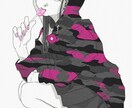シンプルな全身絵 バストアップイラストを描きます お気に入りのコーデや服装を 立ち絵でもお好きなポーズでも イメージ3