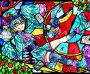 背景ありステンドグラス風イラストを描きます 貴方のイメージを幻想的なステンドグラス風に イメージ7