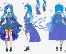 女児向けアニメ風！VTuberキャラデザ制作します キラキラ可愛いVTuber立ち絵制作｜キャラデザから対応 イメージ1