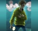 やさしさ、明るさを大切にする人物イラストを描きます 人物の背景、モチーフご要望に合わせて対応いたします イメージ6