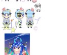 Vtuber・配信者用キャラクターデザイン承ります 三面図・表情差分・Live2D対応パーツ分け設計まで イメージ4
