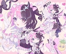 二次利用OK・キャラクターイラストを制作します 配信活動やグッズ制作など。商用込み価格です。 イメージ2