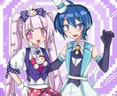 オリジナル、GL、BL、コンビ絵等の２人絵描きます 2名のイラストか、単体イラストを２枚お描きします！ イメージ4