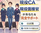 現役面接官、現役CAが丁寧にES添削します 現役面接官が徹底サポート｜客室乗務員・エアライン面接対策 イメージ1