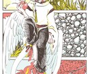 ４色程度の配色でキャラクター全身イラスト描きます 漫画みたいなキャラクターイメージ背景も制作可能 イメージ4