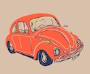 お気に入りの車をアート風スケッチにします 飾ったりプレゼントとしてオシャレな車のイラスト イメージ2