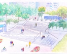手描き！水彩画で建物や街並み・景色を描きます 旅行先の景色や思い出の場所をイラストで表現します！ イメージ5