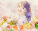 ふんわり優しい❤︎水彩画風似顔絵お作りいたします デジタルデータ納品♡A4サイズプリントプレゼント*ᴗ ᴗ)⁾ イメージ6