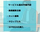 動画1本3000円～お安く動画編集依頼承ります カット編集・テロップ入れ・BGMやSEの挿入など対応可能です イメージ2