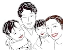 どんな写真もオシャレでシンプルなイラストにします カップル　ご家族　ご友人　結婚式や記念日のギフト用にも！ イメージ1