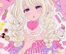 キュートな女の子のSNSアイコンヘッダー制作します ワクワクする可愛い女の子のイラスト描きます！ イメージ8