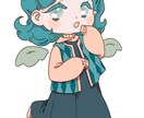 派手なロリータ服の可愛いミニキャラクターを描きます 国内外で経験がある現役イラストレーターが描きます！ イメージ4