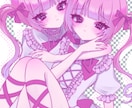 一枚絵、アイコン、ヘッダーお描きします ♡一枚絵やSNSで使用できる可愛いアイコンなどを制作します♡ イメージ2