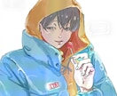 油彩のような雰囲気のあるかっこかわいい人物描きます 物言いだがなエモーショナルなイラストお任せください! イメージ3