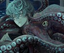 SNS投稿や動画のサムネイルイラストを制作します ダークで儚い雰囲気をお持ちの方へ イメージ3