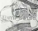 白黒のアナログイラストで、あなたのキャラを描きます SNSアイコン･立ち絵･一枚絵など イメージ6