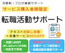 サービス購入者限定｜転職活動サポートします 月額制・テキスト相談し放題＋各種サービス20％OFF イメージ1