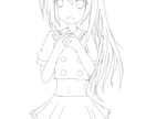 線画をお描きします アナログで書いた絵をキレイにトレースします。 イメージ1