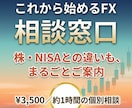 これから始めるFX。不安、悩み…相談に乗ります いまさら聞けないことなんでも相談。第一歩を踏み出そう！ イメージ1
