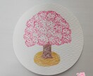 手のひらサイズのイラスト販売します 桜の木の原画イラストはいかがですか? イメージ3