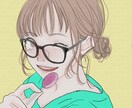 おしゃれな眼鏡のSNSのアイコンなどを描きます オシャレな眼鏡の男女アイコン！【ブログや、SNSのアイコン】 イメージ2