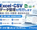 Excel・CSVのデータ整理を代行します 重複・空白・列整理・表記ゆれなどを見やすく整えます イメージ1